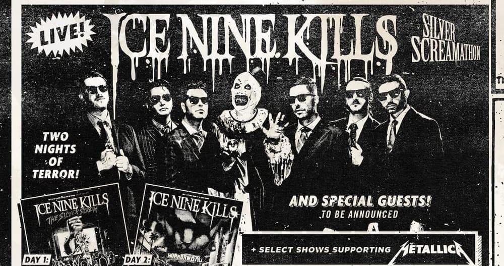 Ice Nine Kills Hit the Road with The Silver Scream-A-Thon + A Work of Art Tour 2025 Dates Announced