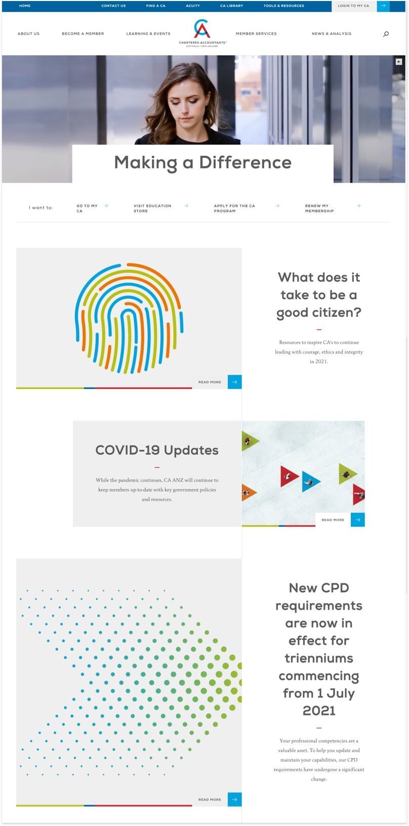 Chartered Accountants Australia New Zealand Website