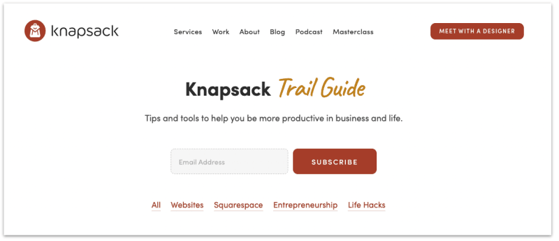 Knapsack's newsletter —&nbsp;Trail Guide