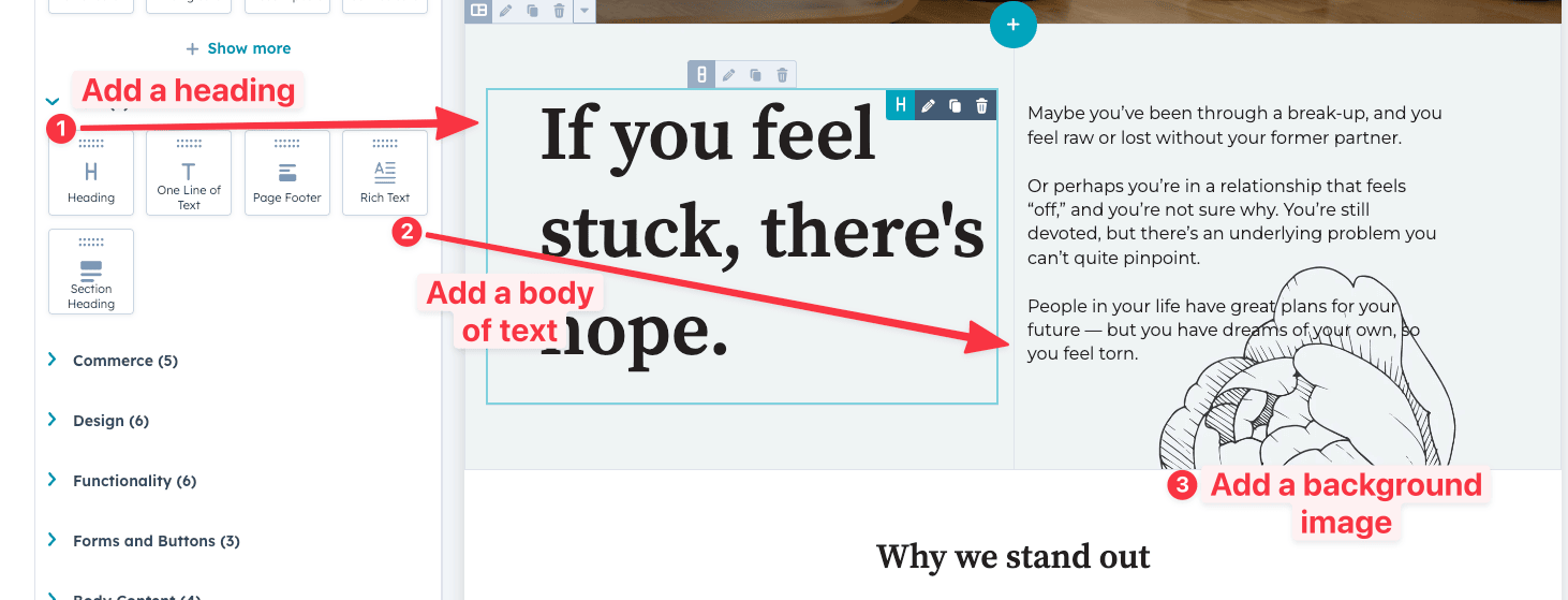 Adding the intro section on your site