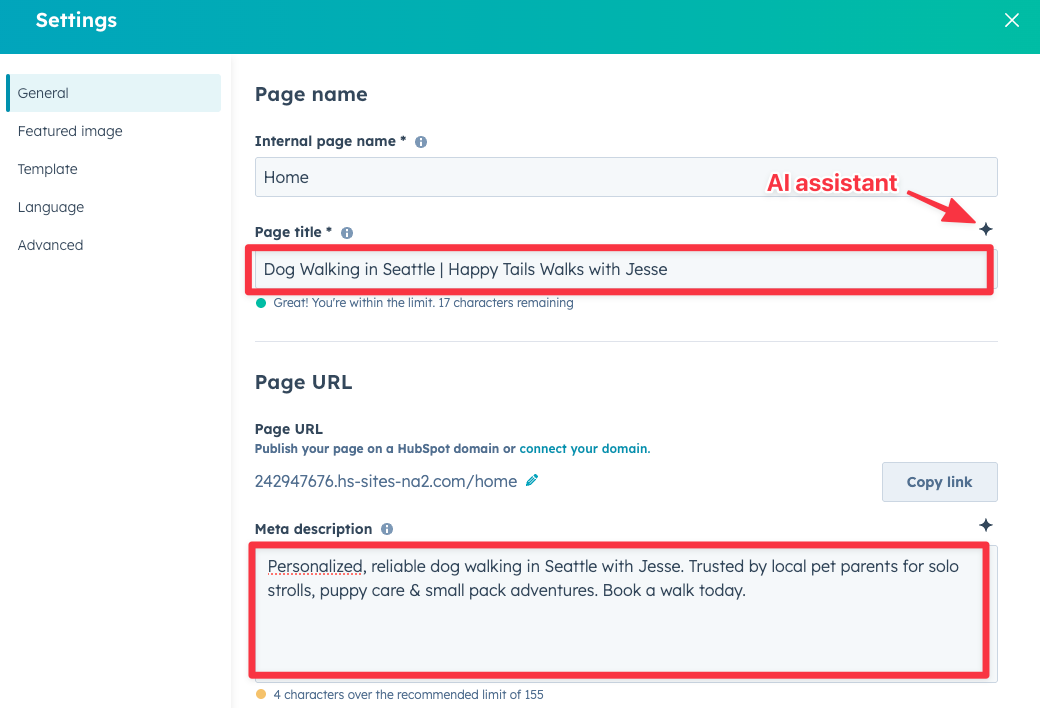 Add page title and meta description for SEO