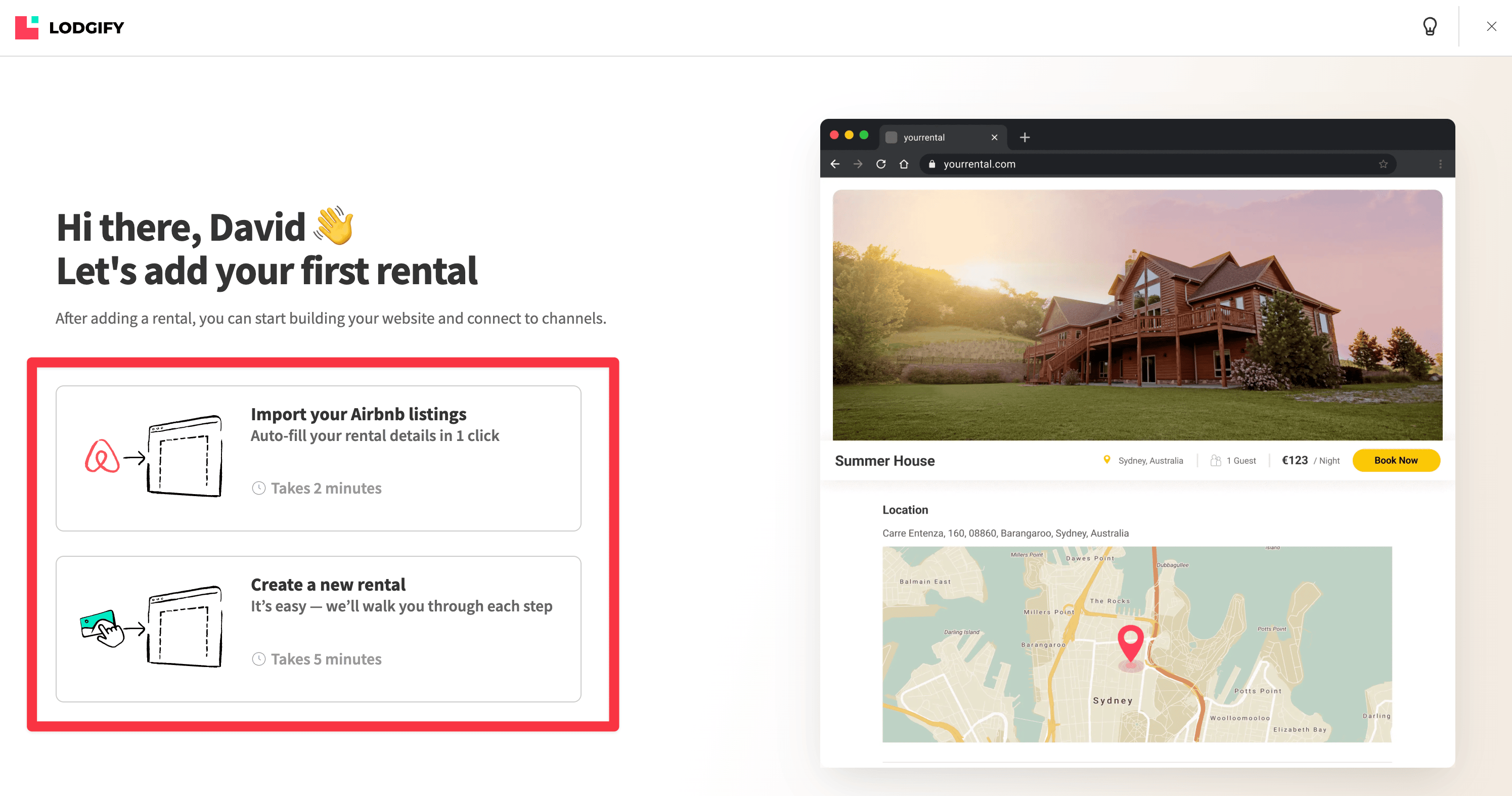 Setting up rentals within Lodgify