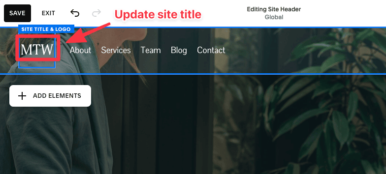 Repalce the site title and logo (optional)