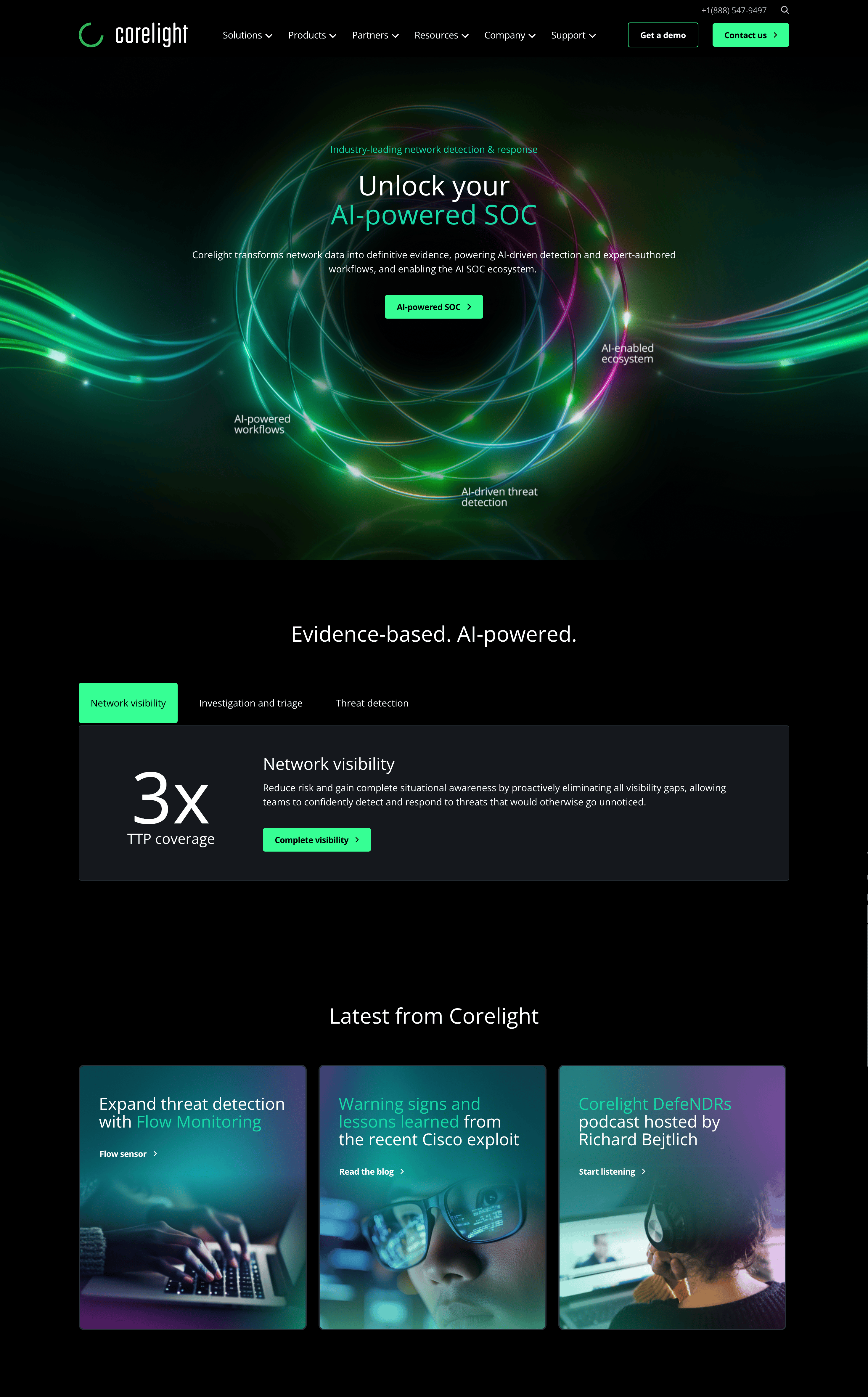 Corelight home page
