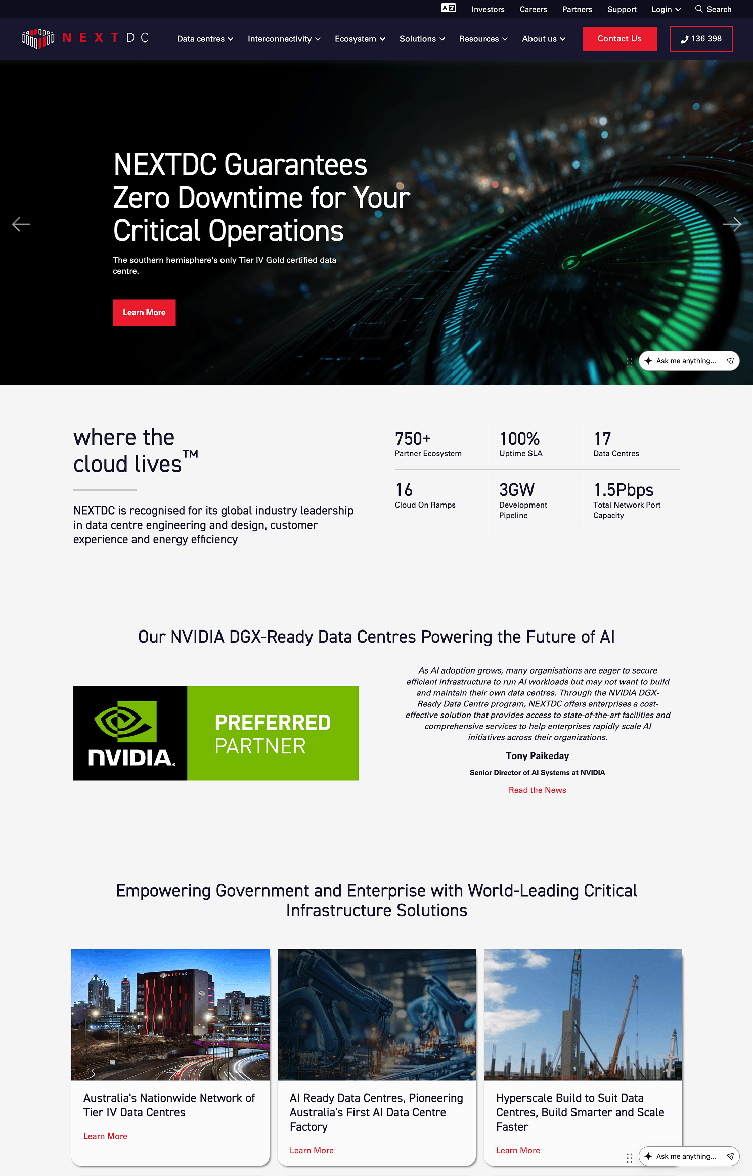 NEXTDC home page