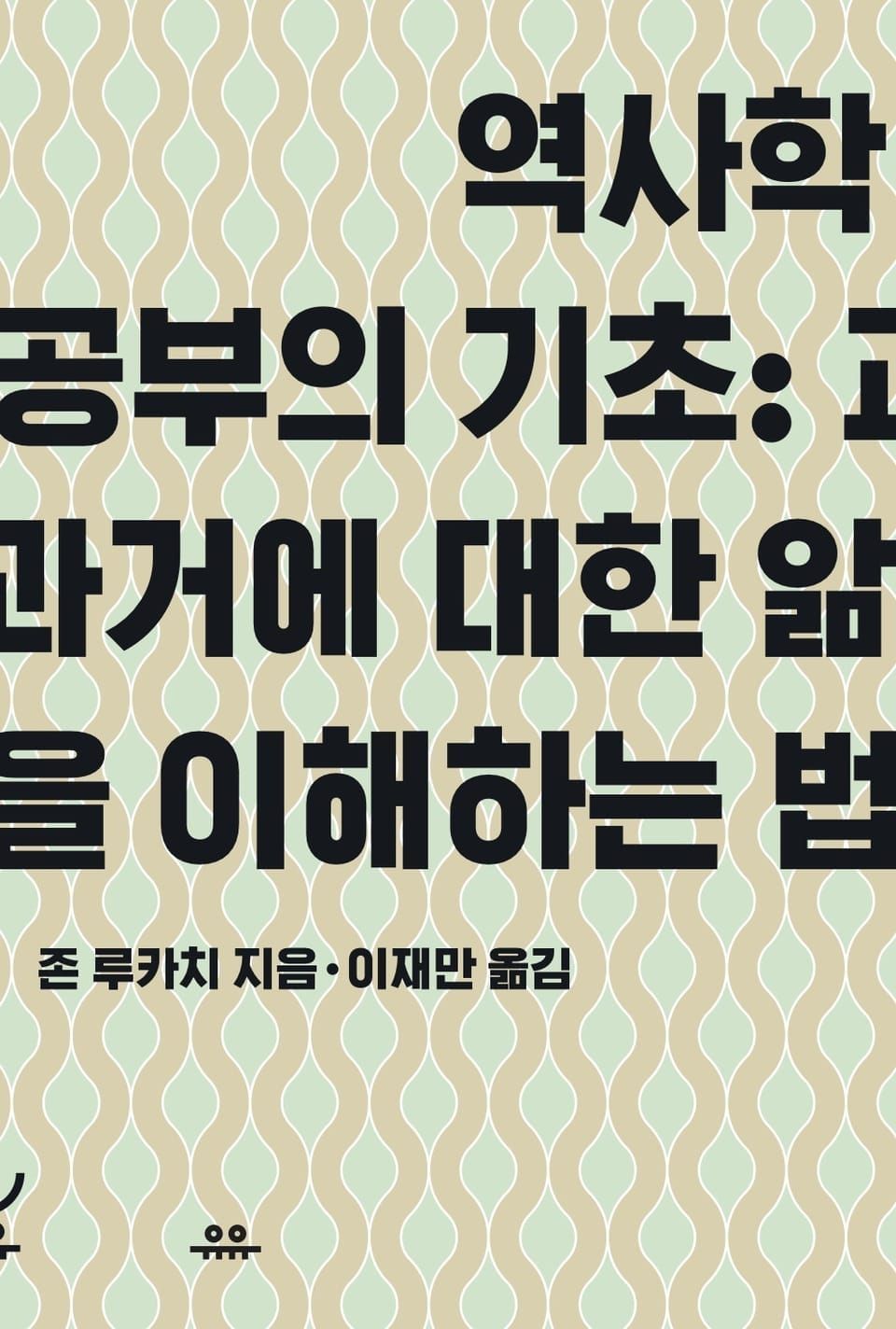 책 『역사학 공부의 기초』의 표지. 물결 무늬 배경에 두꺼운 고딕체로 표기된 서명과 부제.