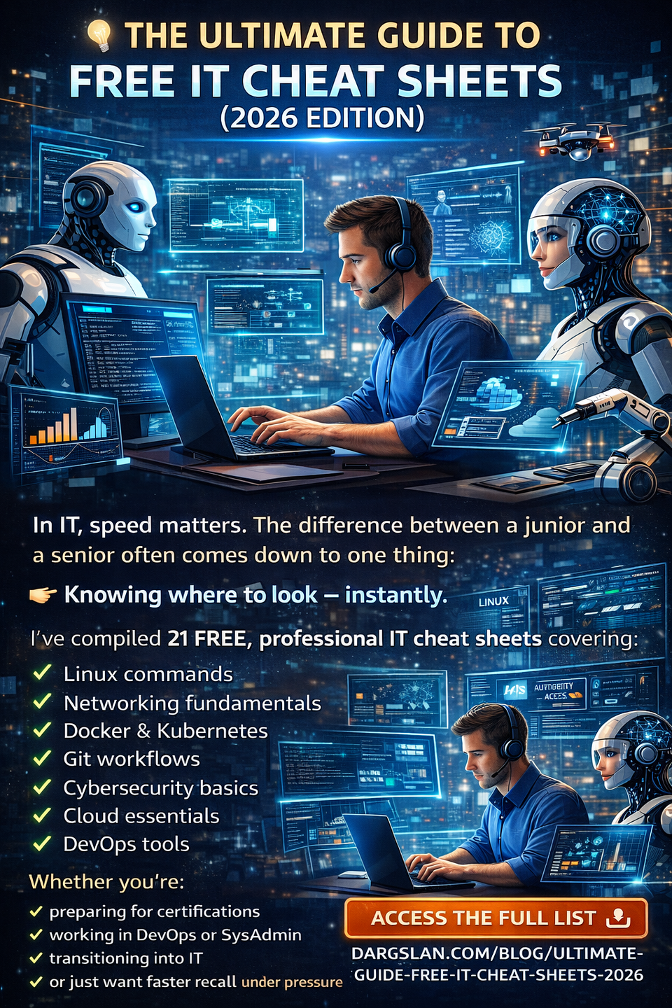 The Ultimate Guide to Free IT Cheat Sheets: 21 Professional PDF Quick References for 2026