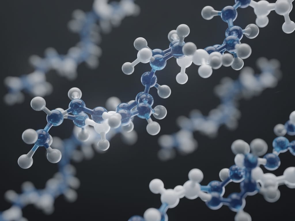 Abstract molecular structure of amino acids