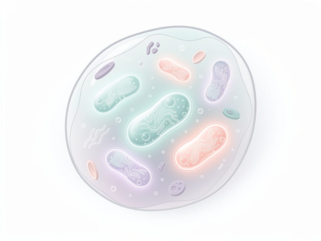 Abstract view of mitochondria providing cellular energy