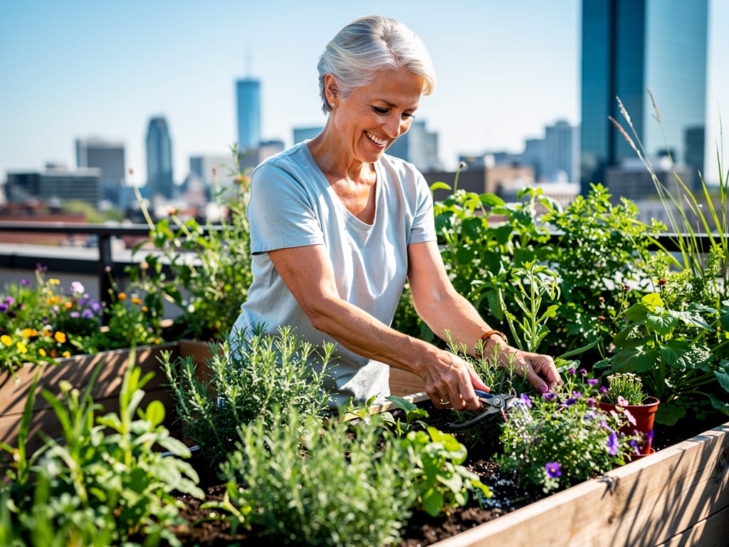 A healthy and active person in their 60s enjoying a hobby