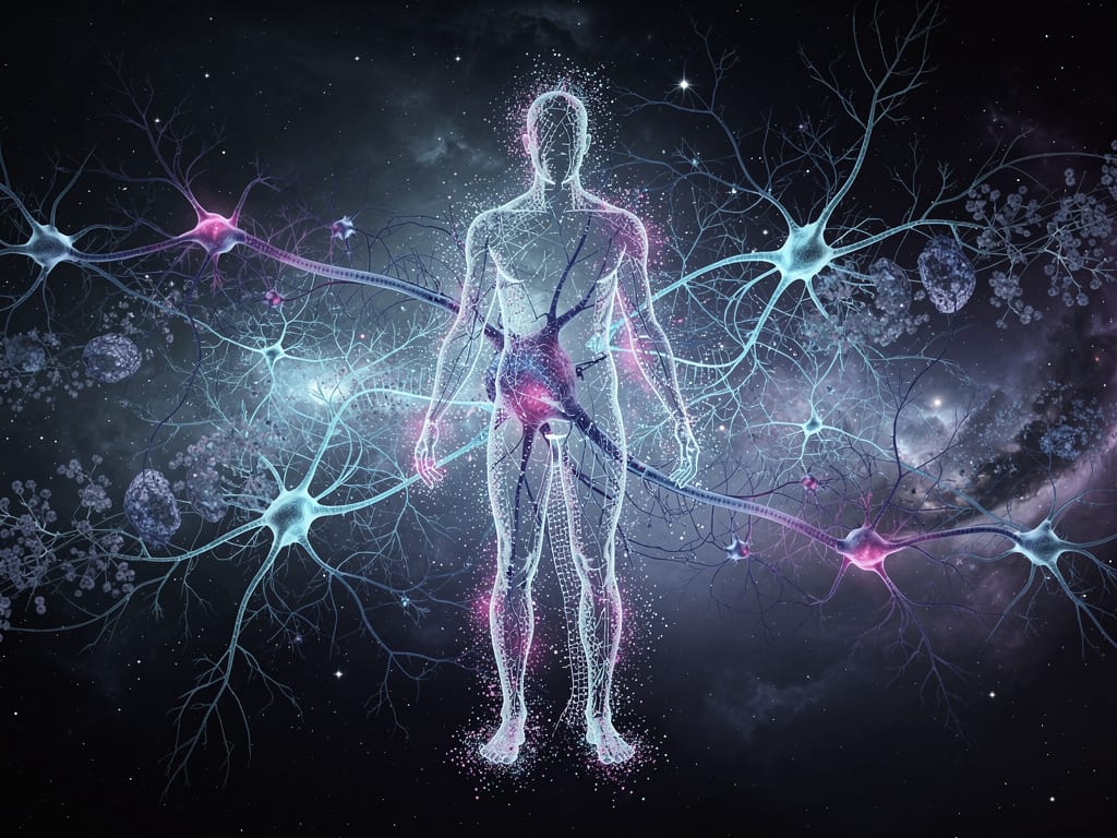 Abstract representation of the body's internal systems