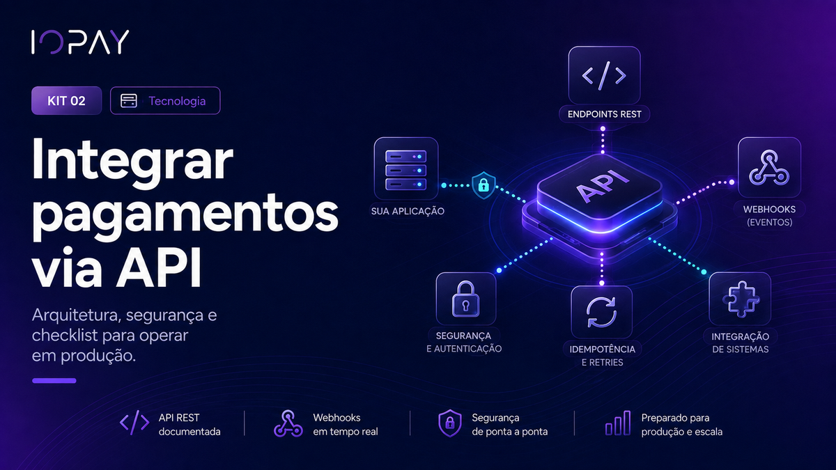 Como integrar pagamentos ao seu sistema via API: arquitetura, segurança e checklist de produção