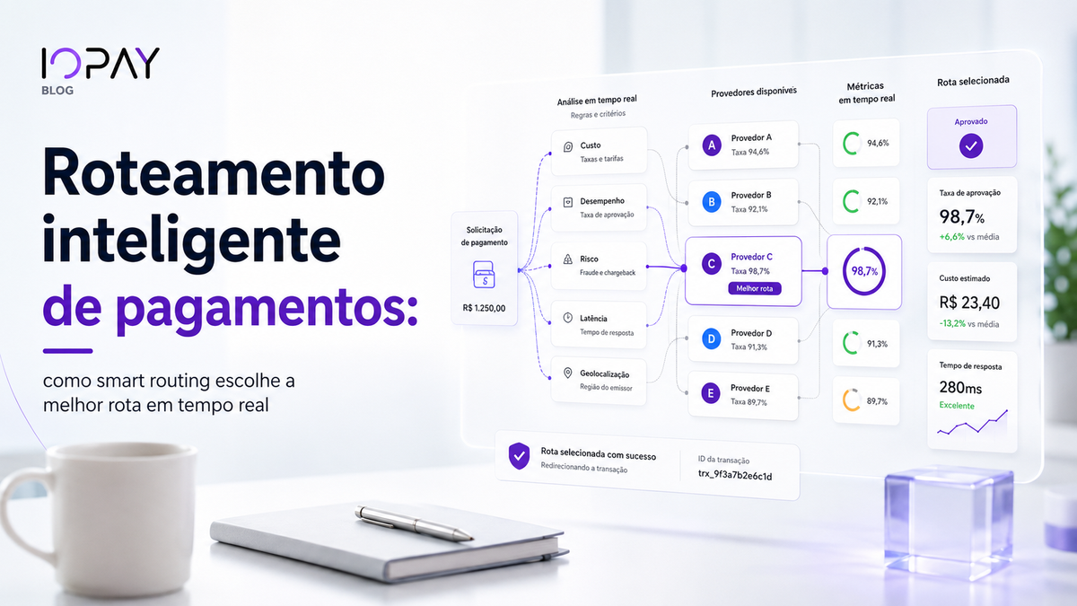 Roteamento inteligente de pagamentos: como smart routing escolhe a melhor rota em tempo real