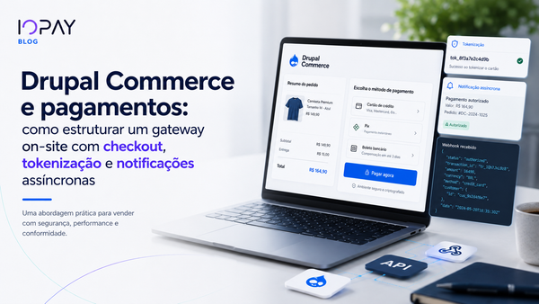 Drupal Commerce e pagamentos: como estruturar um gateway on-site com checkout, tokenização e notificações assíncronas