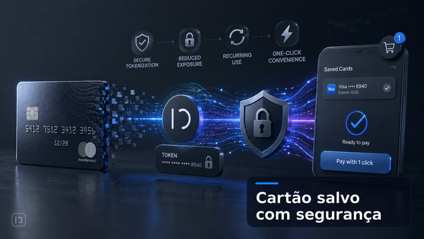 Tokenização de cartões: como funciona, por que reduz exposição e como habilita cartão salvo e one-click