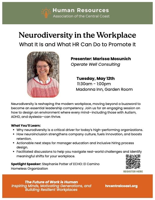 Operate Well to be featured at monthly Human Resources Association of the Central Coast meeting