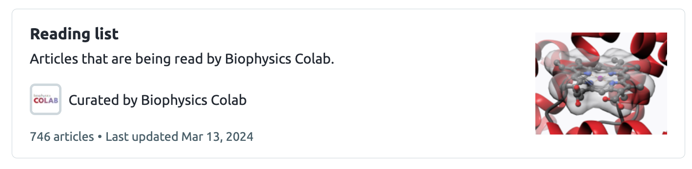 A list card on Sciety with a featured image