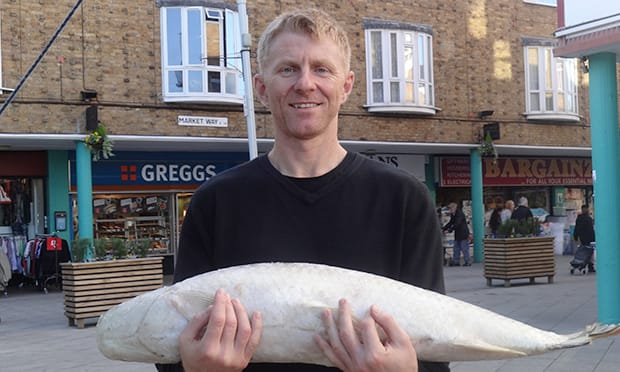 Author Peter Kennedy with a fish.