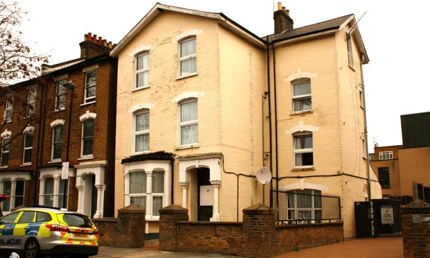 Police remain at the scene in Wilberforce Road