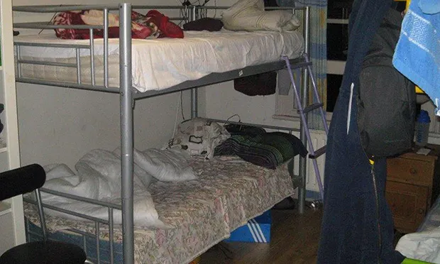 Bunkbeds crammed into bedrooms.