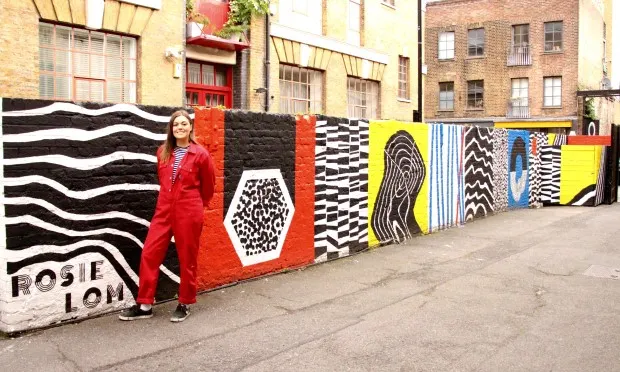 Hackney artist’s 66-foot mural brightens up star-studded photography studio