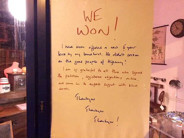 Antique traders Bennet and Brown win fight to stay in Finsbury Park shop after landlord offers new lease