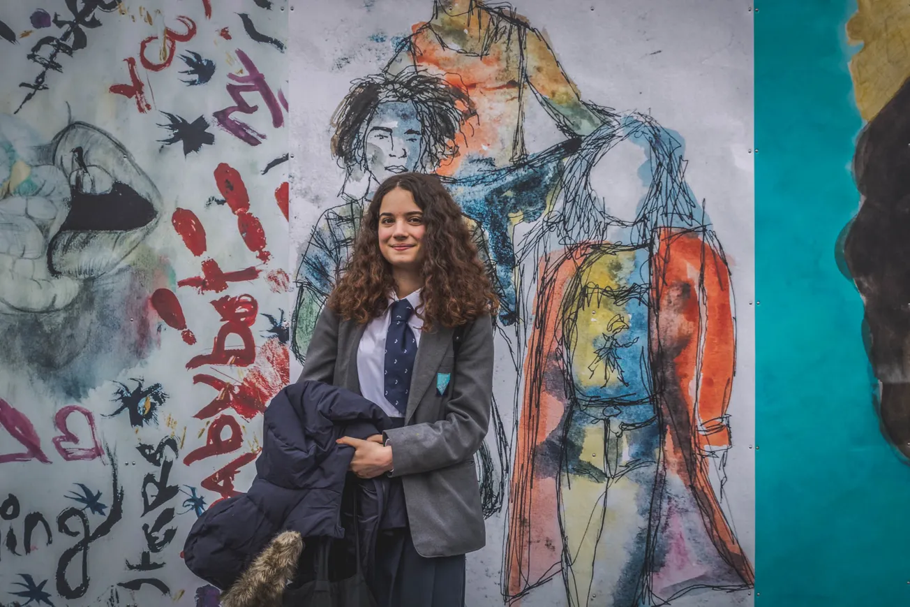 Wall power: Dalston teens paint mural around Benyon Estate building site