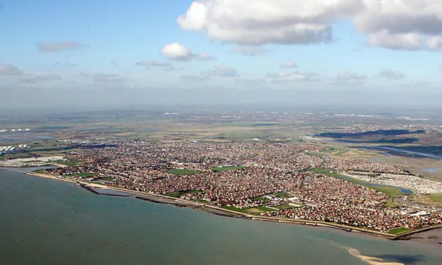 An aerial photo of Canvey Island. Photograph: Terry Joyce (Creative Commons)