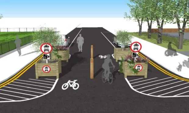 Emergency services call for removal of bollards at Clissold traffic filter