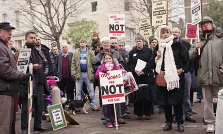 Hackney residents march today over Crown Estate homes sell off
