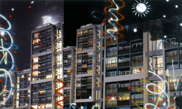 Part of Moon Face (1999) by David Hepher. (c) David Hepher, Courtesy of Flowers Gallery London and New York