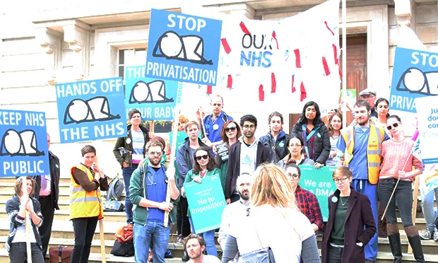 Junior doctors descend on Hackney Town Hall during second day of strike
