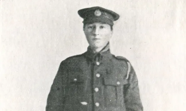 Dorothy Lawrence as Sapper Dennis Smith.