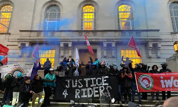 Fast food couriers stage Town Hall protest as they fight for better parking near Dalston McDonald’s