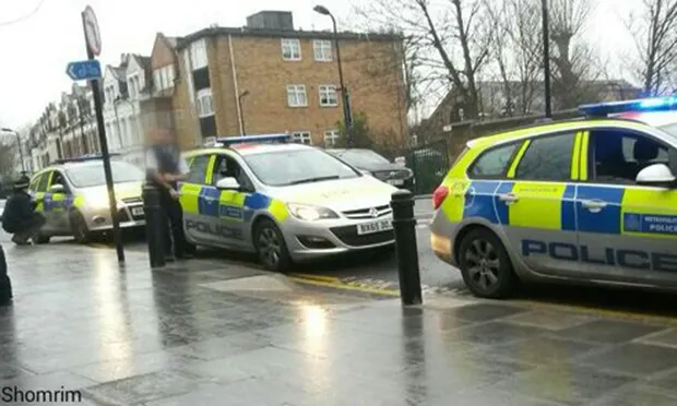 Youths throw fireworks jewish community - credit shomrim