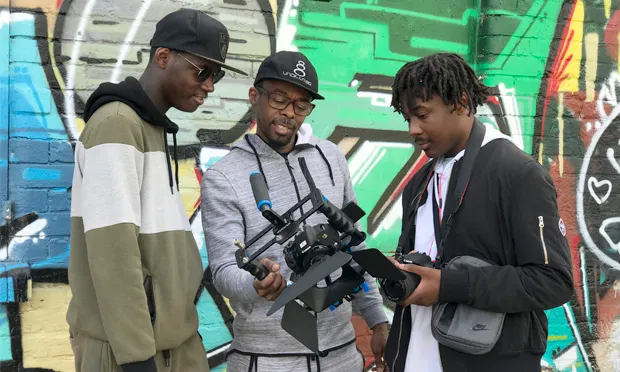 Cast and crew: Future Hackney laid on all the tools for their young participants to direct mini music masterpieces. Photograp