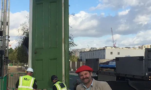 Door to d’Or: Gavin Turk unveils new public sculpture in Hackney Wick