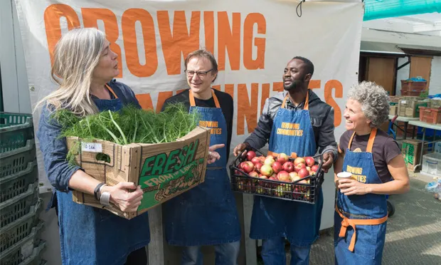 Winter veg: Growing Communities are readying bags of fresh goodies for those in need this Christmas. Photograph: Ben Dwyer (@