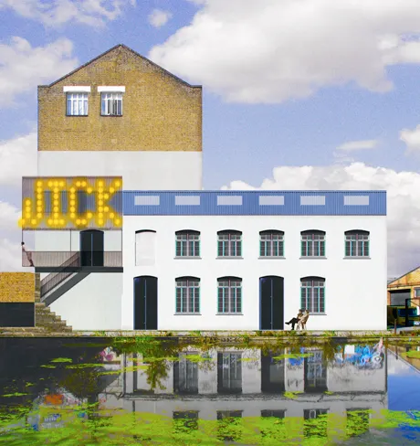 Artist's impression of Hackney Wick arts centre (east facade). Image: David Kohn