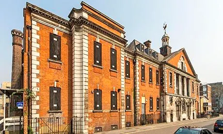 The exterior of the derelict Haggerston Baths building, which could now become home to space for creatives under developers'