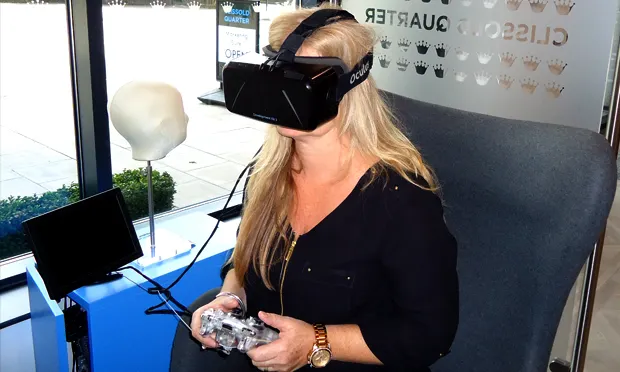 The VR system in action