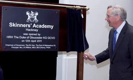 HRH-Duke-of-Gloucester-unveils-Skinners-Academy-plaque