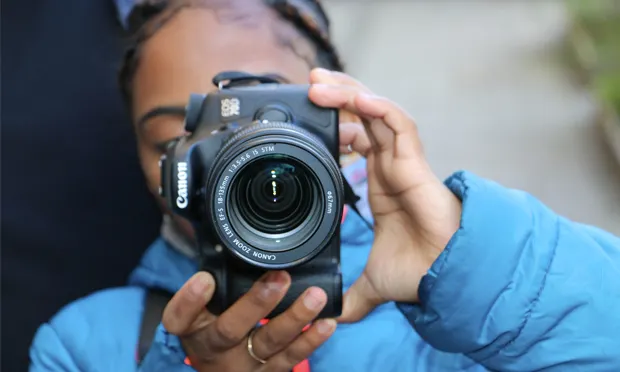 Snap happy: learning how to use film equipment with What's Your Story? Photograph: Immediate Theatre