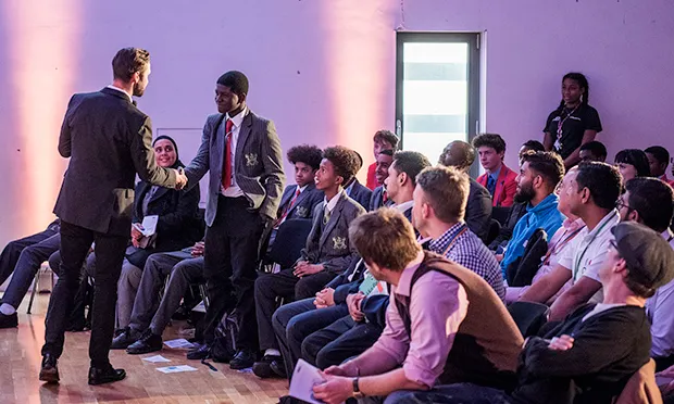 ‘Don’t be afraid to dream’: Volunteers rouse the crowd at Inspiring Young Men event