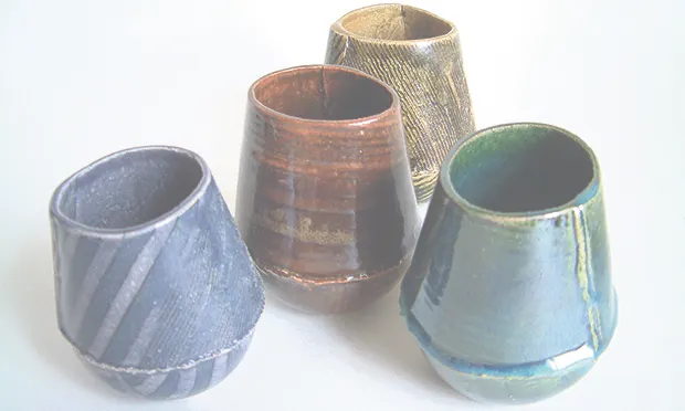 beakers by ceramicist Sarah Hall hoxton hackney turning earth