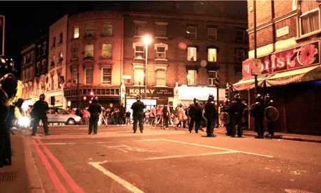 Kingsland Road Shacklewell Lane junction Dalston 2130 Monday 8 August