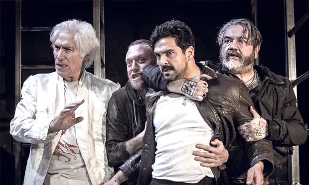 Jack Klaff, Jacob Banser, Doug Rao and Mark Jax in The Lower Depths. Photograph: Robert Workman.