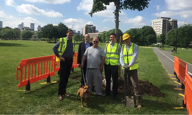 The tree savers in Shoreditch Park