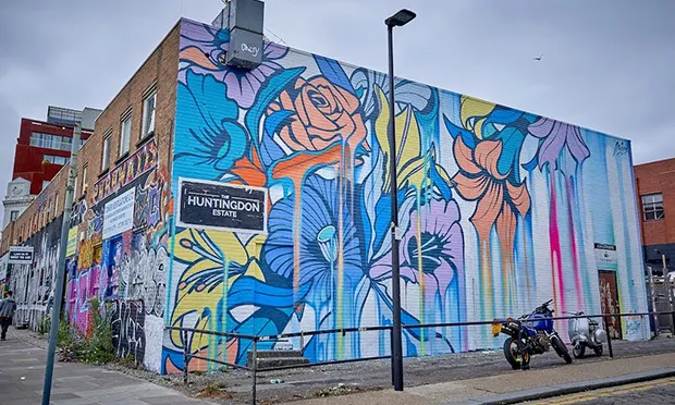 Street artist brings some colour back to Shoreditch as borough slowly opens up