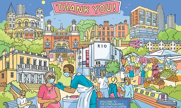 ‘The NHS is our most vital asset’: Hackney illustrator donates series of artworks to Homerton Hospital